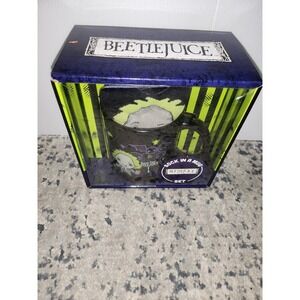 Beetlejuice Sock in a Mug Gift Set 17oz Coffee Cup Crew Socks Sticker New in Box